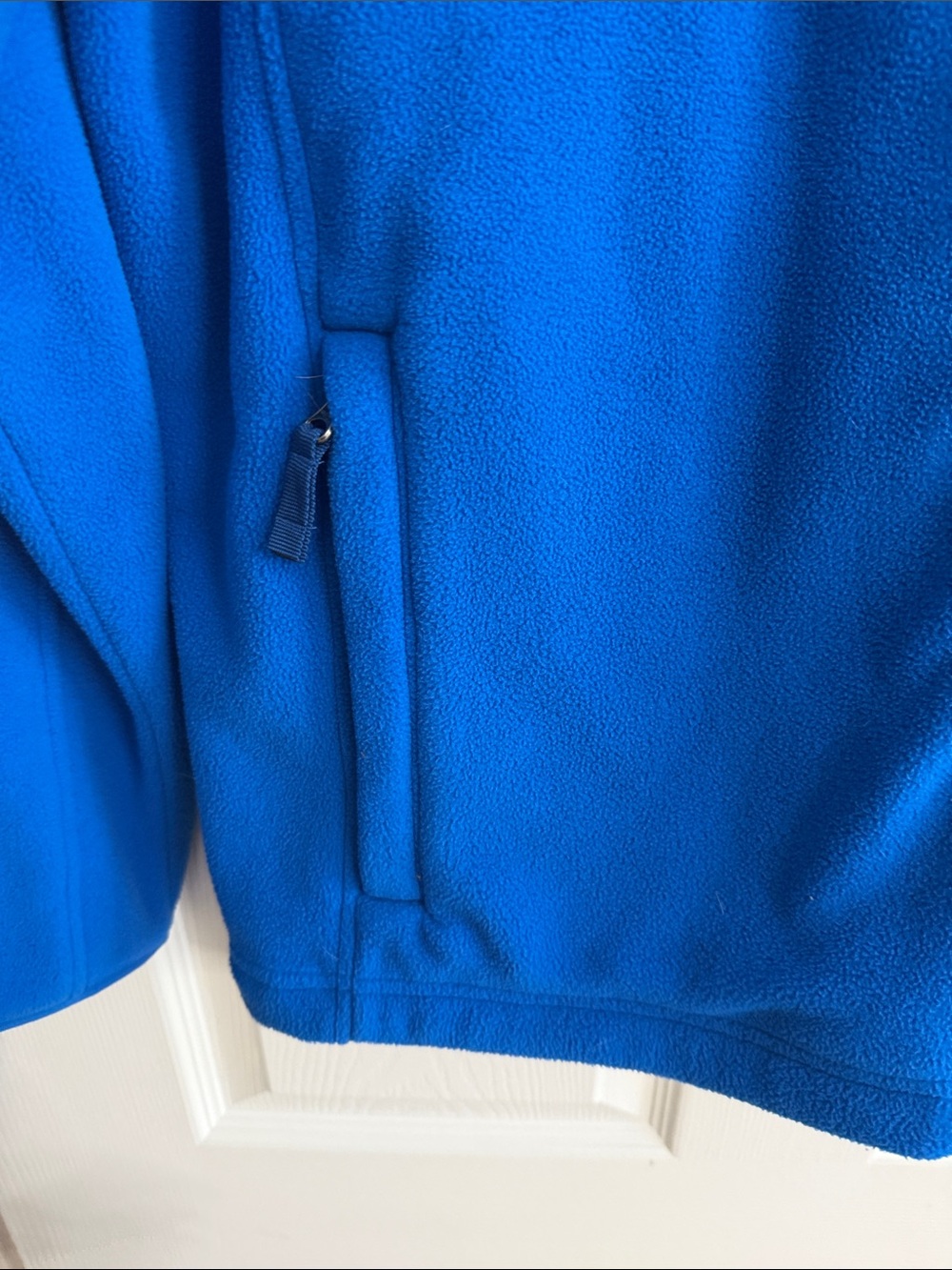 Men’s Lands' End Royal Blue Full-Zip Fleece Jacket - Picture 4 of 6